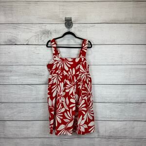 Gap Women's Red & Cream Summer Sleeveless Mini Dress Size Large